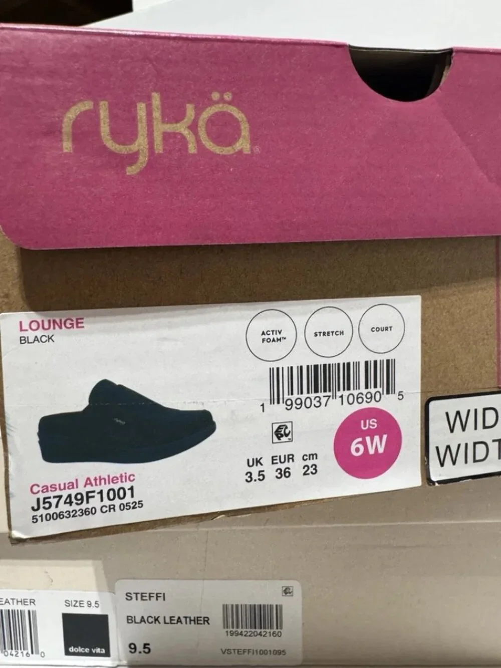 Ryka Womens Lounge Slip On Black Size 6W